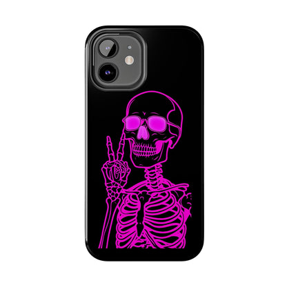 Edgy Skeleton Tough Phone Cases, Halloween Gift, Unique Phone Cover, Skull Design, Trendy Accessory for Young Adults