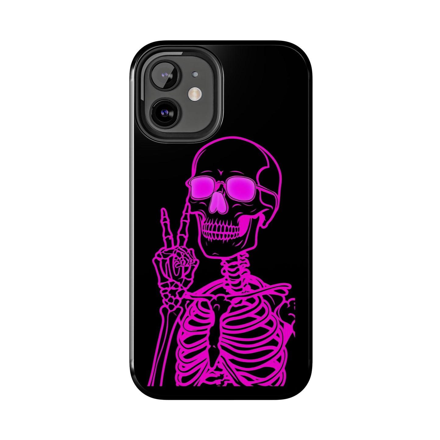 Edgy Skeleton Tough Phone Cases, Halloween Gift, Unique Phone Cover, Skull Design, Trendy Accessory for Young Adults
