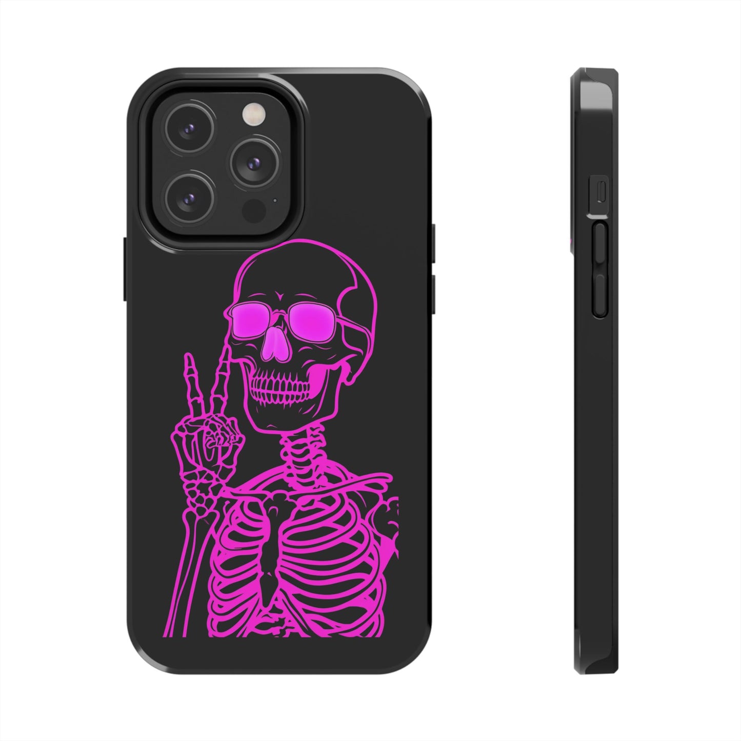 Edgy Skeleton Tough Phone Cases, Halloween Gift, Unique Phone Cover, Skull Design, Trendy Accessory for Young Adults