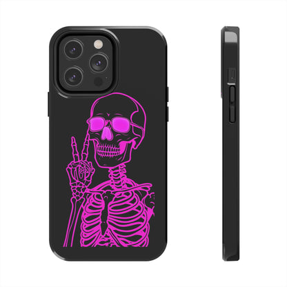Edgy Skeleton Tough Phone Cases, Halloween Gift, Unique Phone Cover, Skull Design, Trendy Accessory for Young Adults