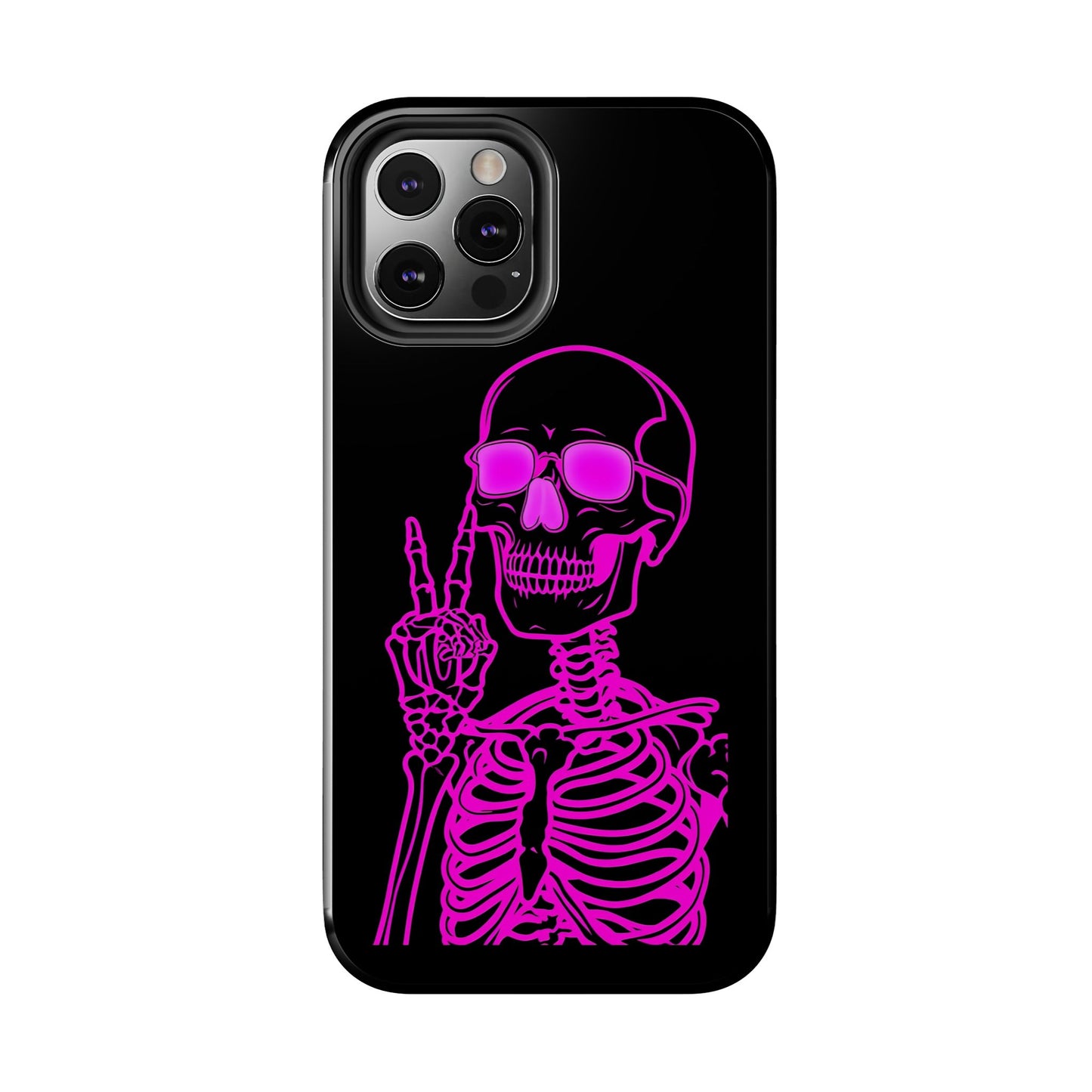 Edgy Skeleton Tough Phone Cases, Halloween Gift, Unique Phone Cover, Skull Design, Trendy Accessory for Young Adults