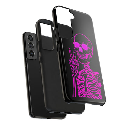 Edgy Skeleton Tough Phone Cases, Halloween Gift, Unique Phone Cover, Skull Design, Trendy Accessory for Young Adults