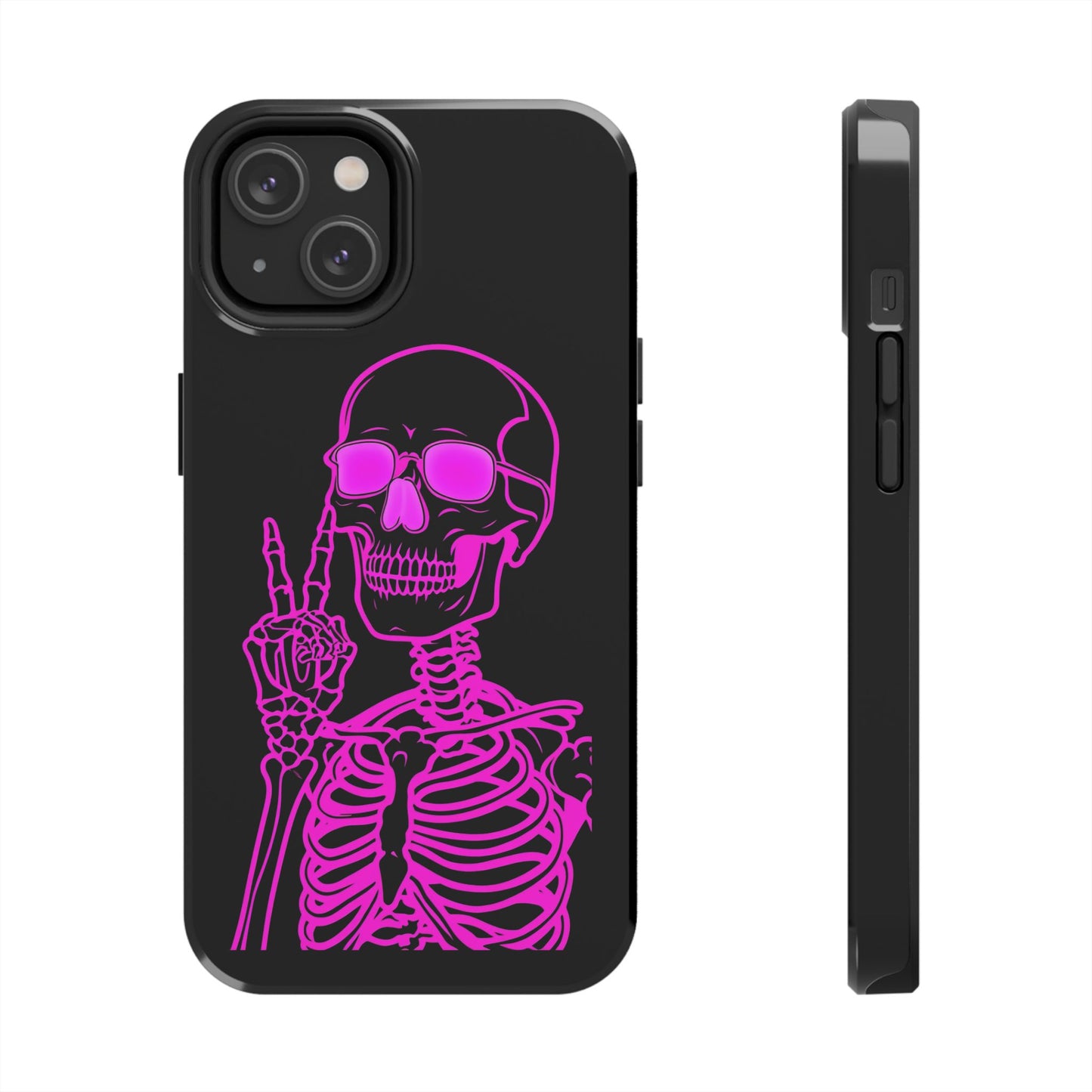 Edgy Skeleton Tough Phone Cases, Halloween Gift, Unique Phone Cover, Skull Design, Trendy Accessory for Young Adults