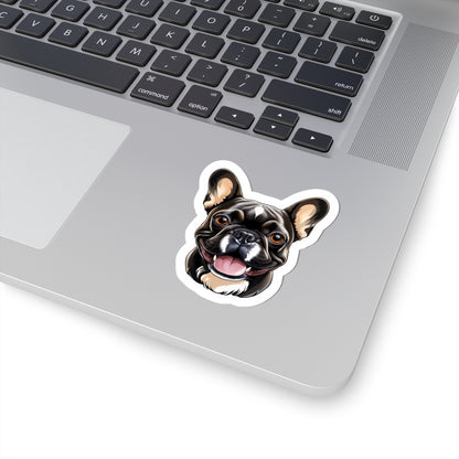 Brown Frenchie Face  Sticker