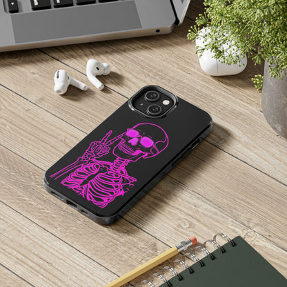 Edgy Skeleton Tough Phone Cases, Halloween Gift, Unique Phone Cover, Skull Design, Trendy Accessory for Young Adults