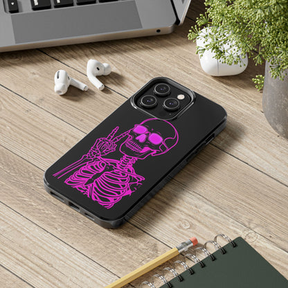 Edgy Skeleton Tough Phone Cases, Halloween Gift, Unique Phone Cover, Skull Design, Trendy Accessory for Young Adults