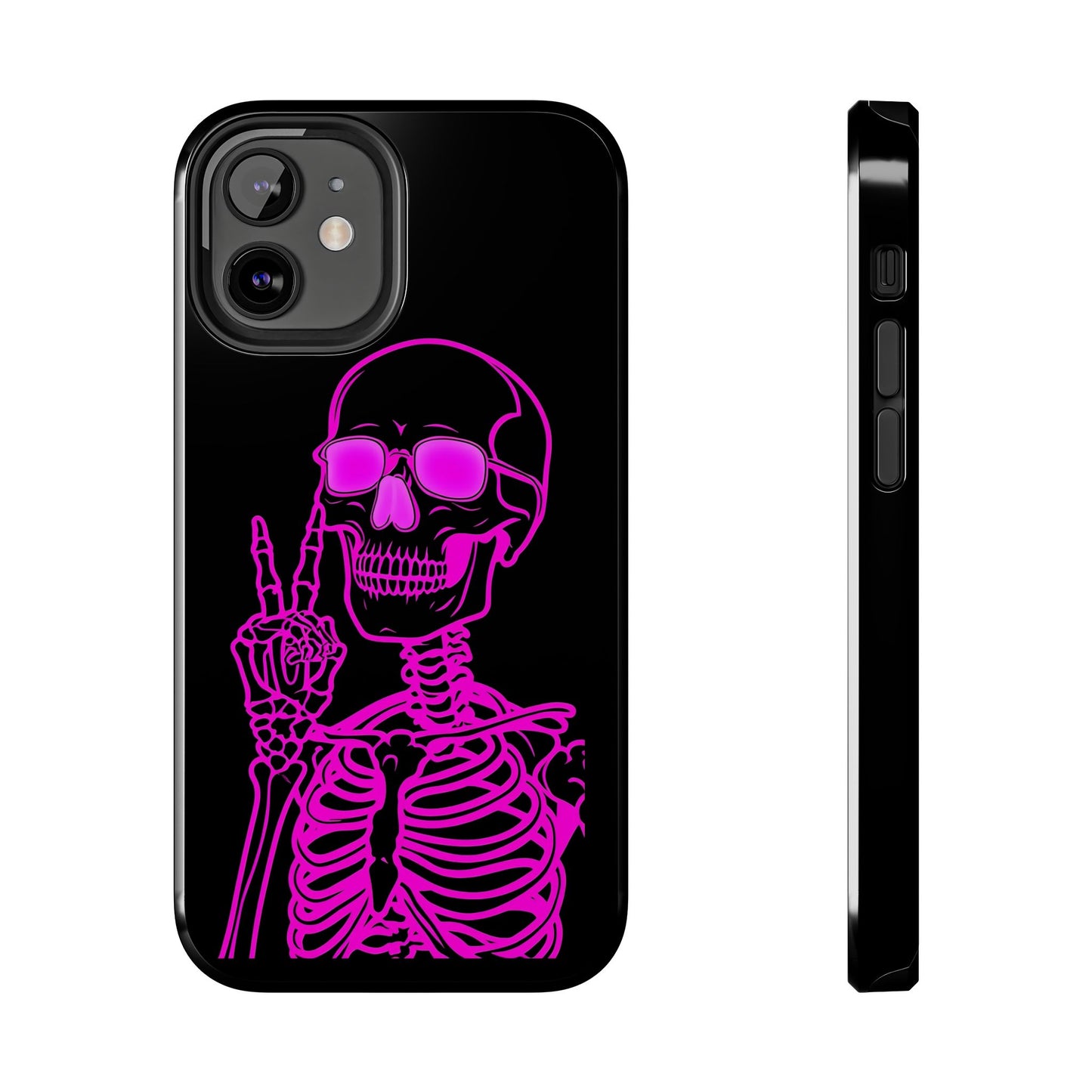 Edgy Skeleton Tough Phone Cases, Halloween Gift, Unique Phone Cover, Skull Design, Trendy Accessory for Young Adults
