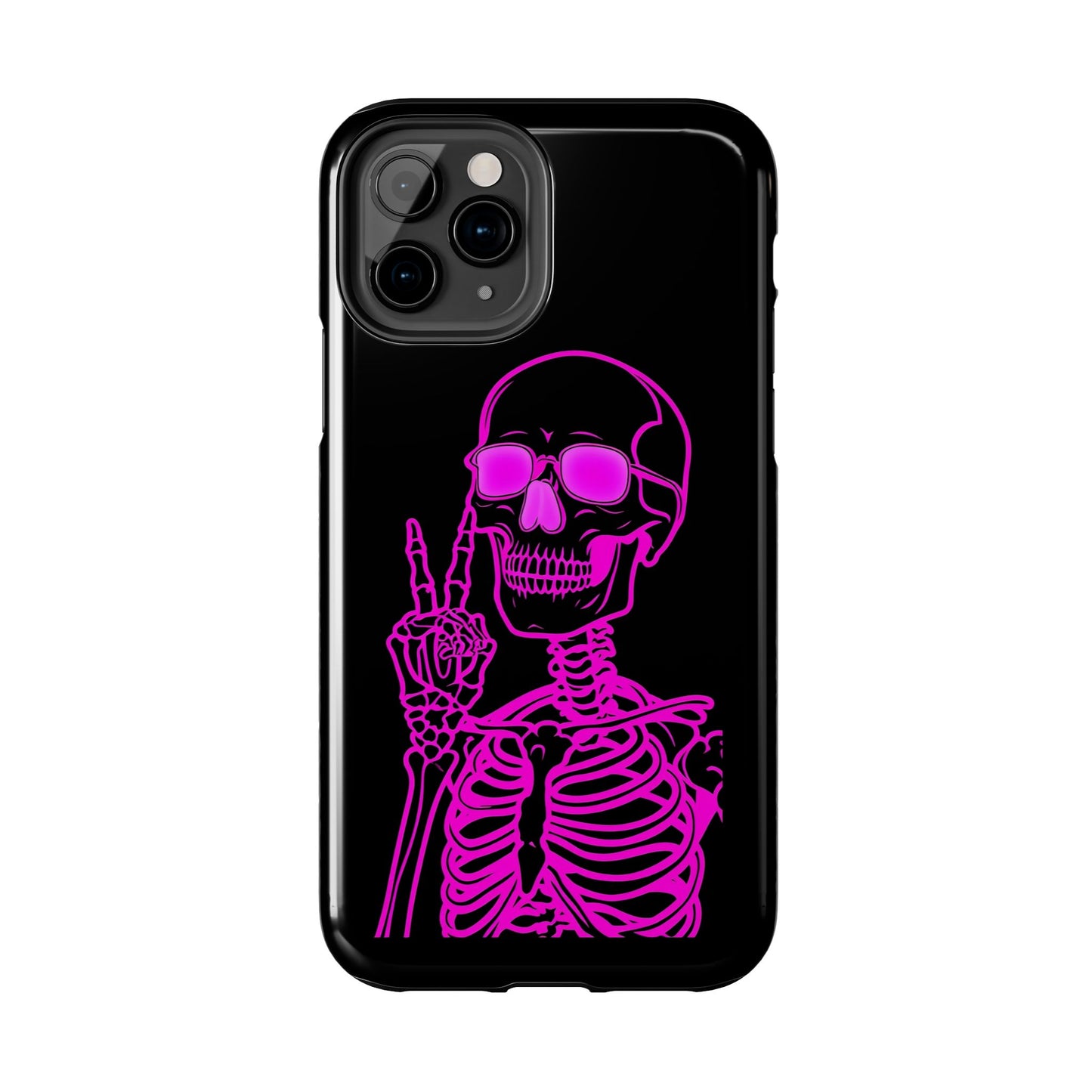 Edgy Skeleton Tough Phone Cases, Halloween Gift, Unique Phone Cover, Skull Design, Trendy Accessory for Young Adults