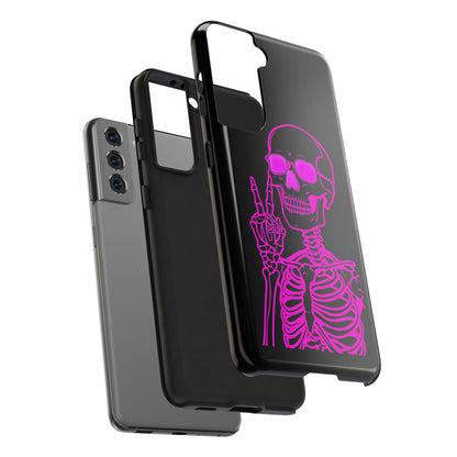 Edgy Skeleton Tough Phone Cases, Halloween Gift, Unique Phone Cover, Skull Design, Trendy Accessory for Young Adults