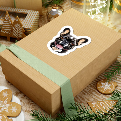 Brown Frenchie Face  Sticker