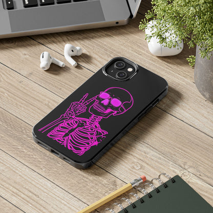 Edgy Skeleton Tough Phone Cases, Halloween Gift, Unique Phone Cover, Skull Design, Trendy Accessory for Young Adults