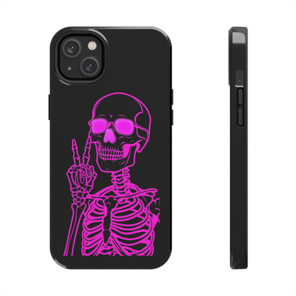 Edgy Skeleton Tough Phone Cases, Halloween Gift, Unique Phone Cover, Skull Design, Trendy Accessory for Young Adults