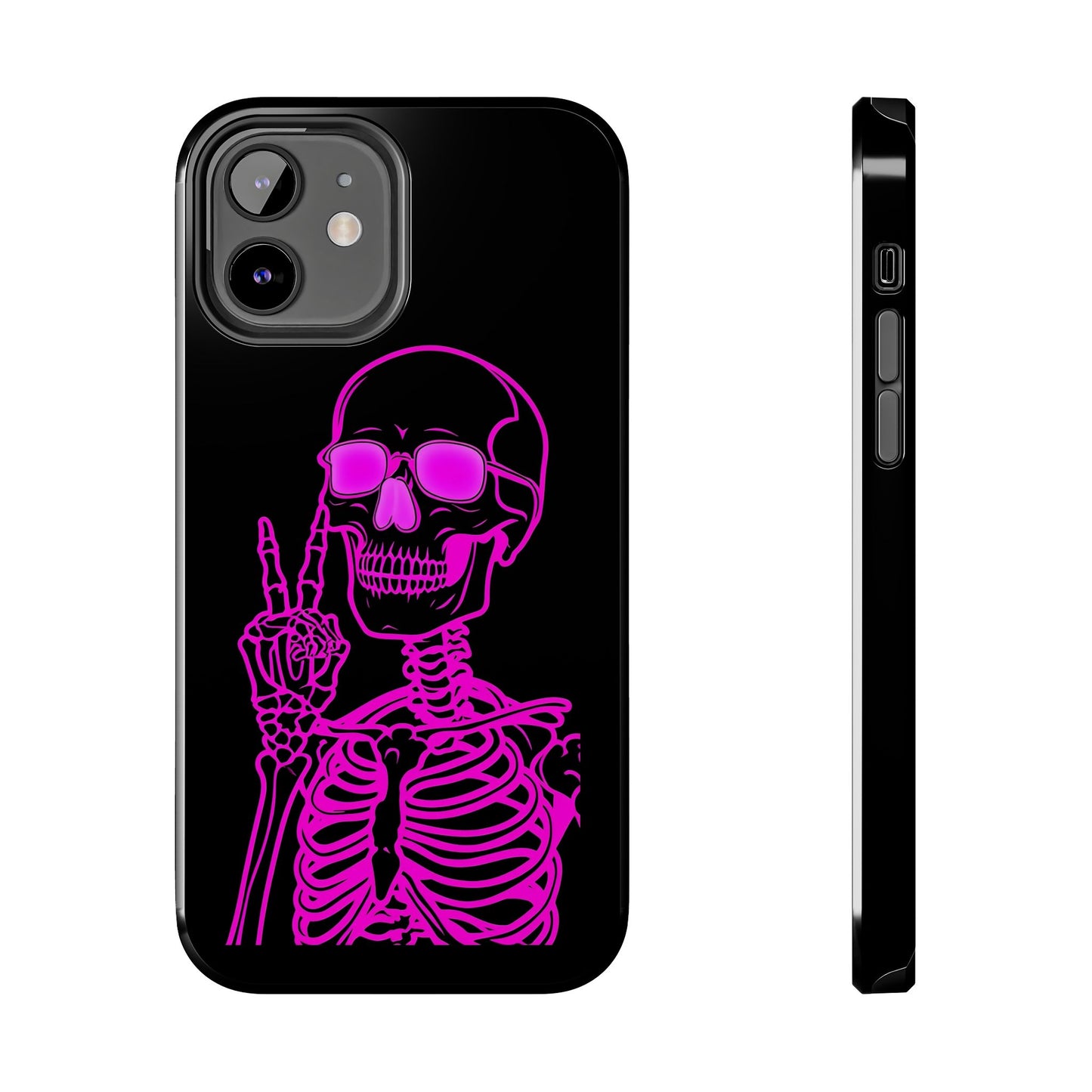 Edgy Skeleton Tough Phone Cases, Halloween Gift, Unique Phone Cover, Skull Design, Trendy Accessory for Young Adults