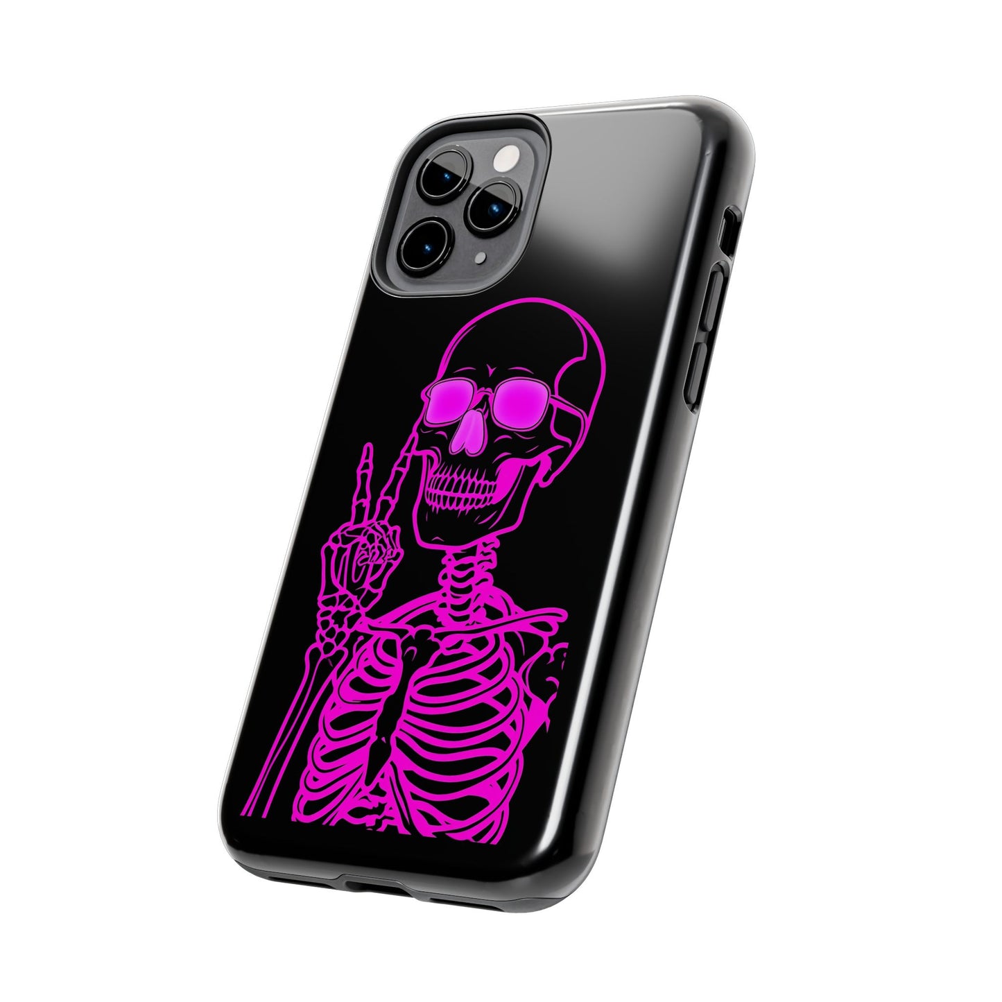 Edgy Skeleton Tough Phone Cases, Halloween Gift, Unique Phone Cover, Skull Design, Trendy Accessory for Young Adults