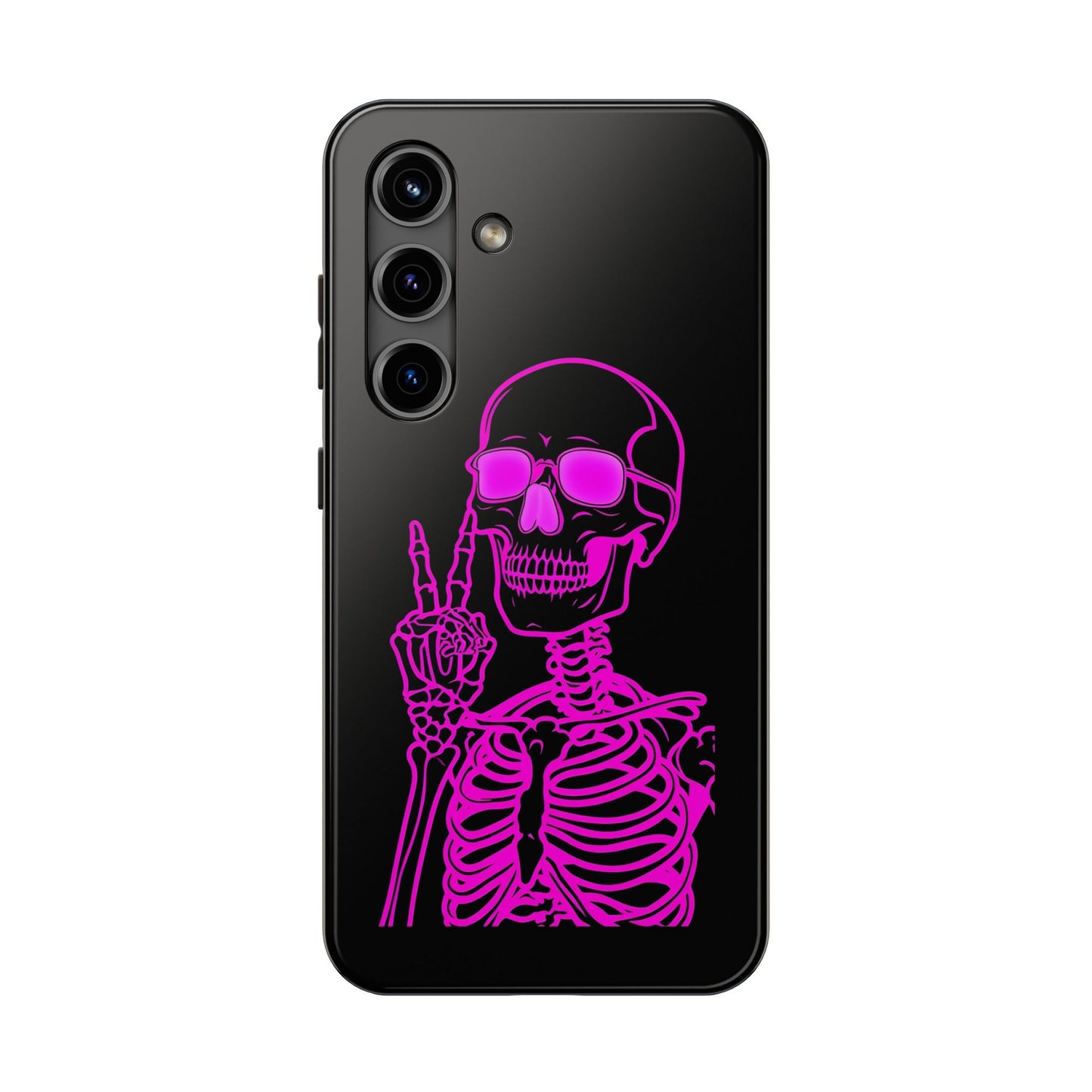 Edgy Skeleton Tough Phone Cases, Halloween Gift, Unique Phone Cover, Skull Design, Trendy Accessory for Young Adults