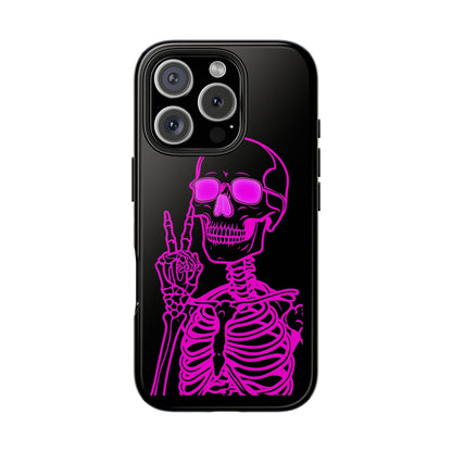 Edgy Skeleton Tough Phone Cases, Halloween Gift, Unique Phone Cover, Skull Design, Trendy Accessory for Young Adults