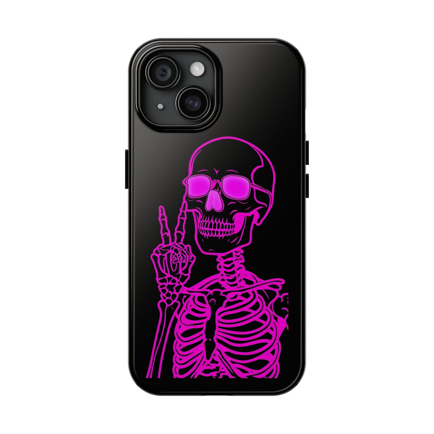 Edgy Skeleton Tough Phone Cases, Halloween Gift, Unique Phone Cover, Skull Design, Trendy Accessory for Young Adults