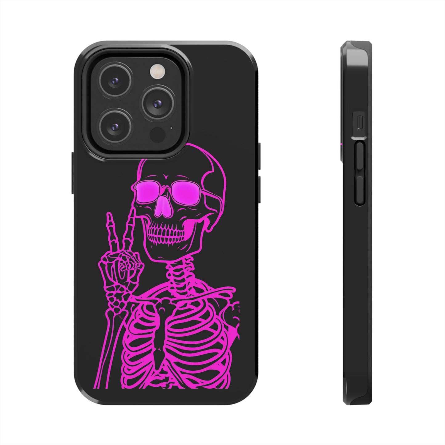 Edgy Skeleton Tough Phone Cases, Halloween Gift, Unique Phone Cover, Skull Design, Trendy Accessory for Young Adults