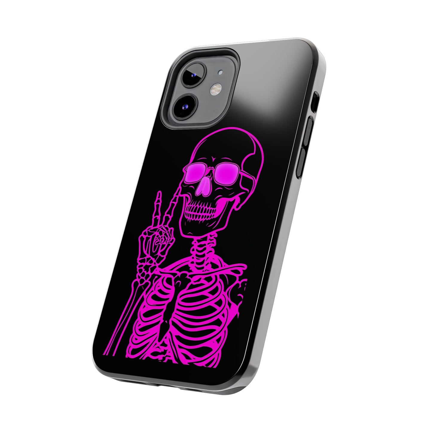 Edgy Skeleton Tough Phone Cases, Halloween Gift, Unique Phone Cover, Skull Design, Trendy Accessory for Young Adults
