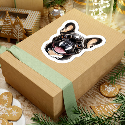 Brown Frenchie Face  Sticker