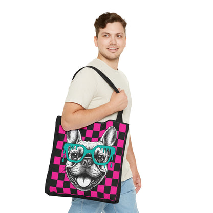 Cool French Bulldog Tote Bag, Stylish Dog Lover's Gift, Pet Accessory, Fashionable Beach Bag, Unique Carry All