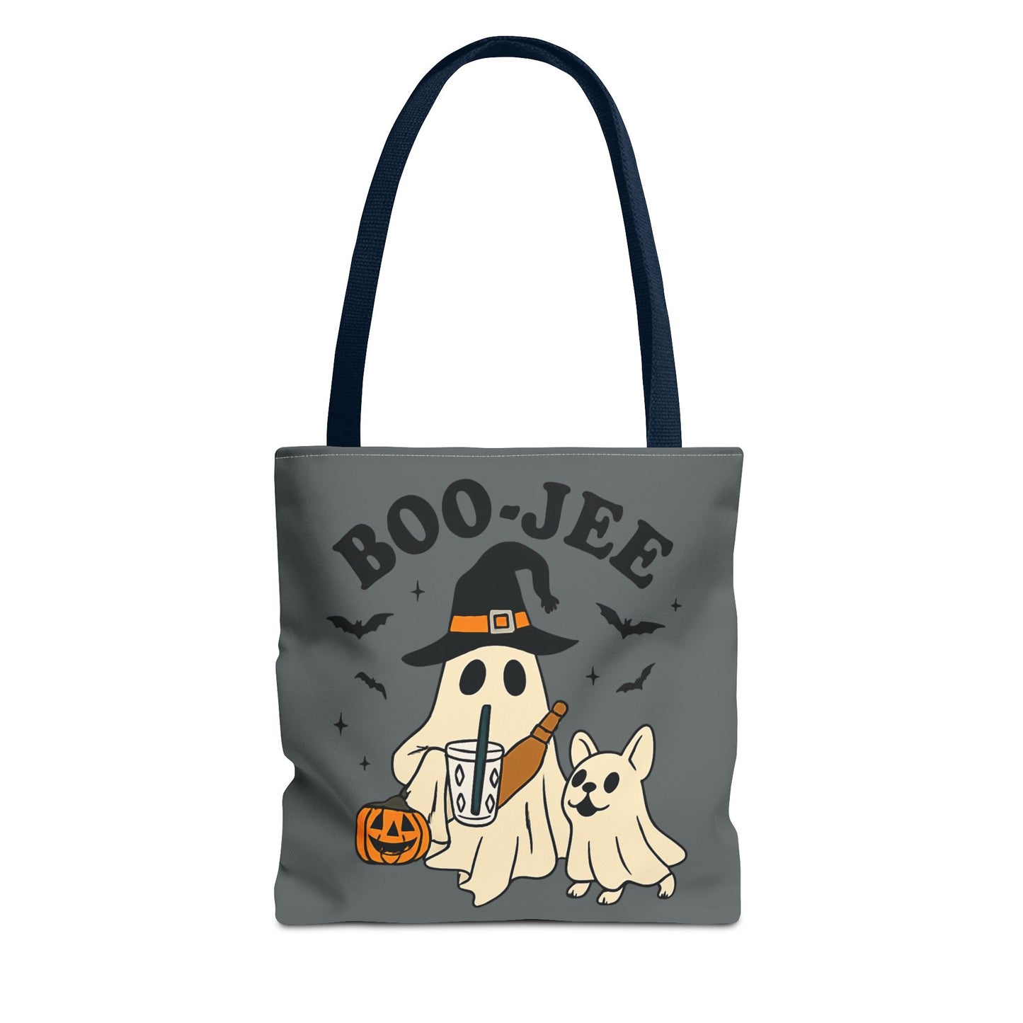 Boo-Jee Ghost Tote Bag, Halloween Shopping Bag, Cute Spooky Purse, Trick or Treat Tote, Fall Festival Accessory